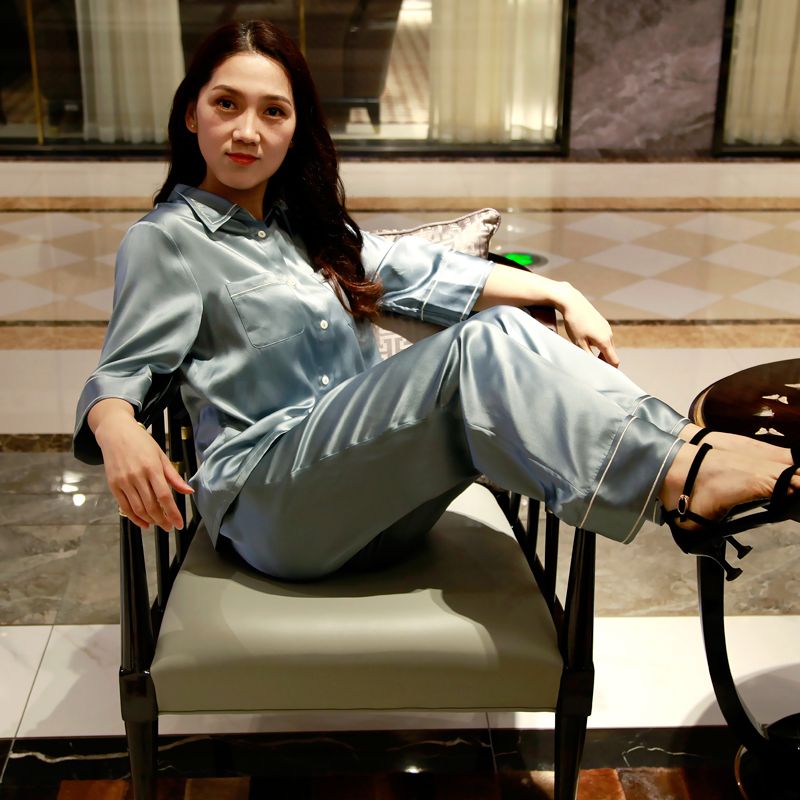 HD0010 真丝女睡衣套