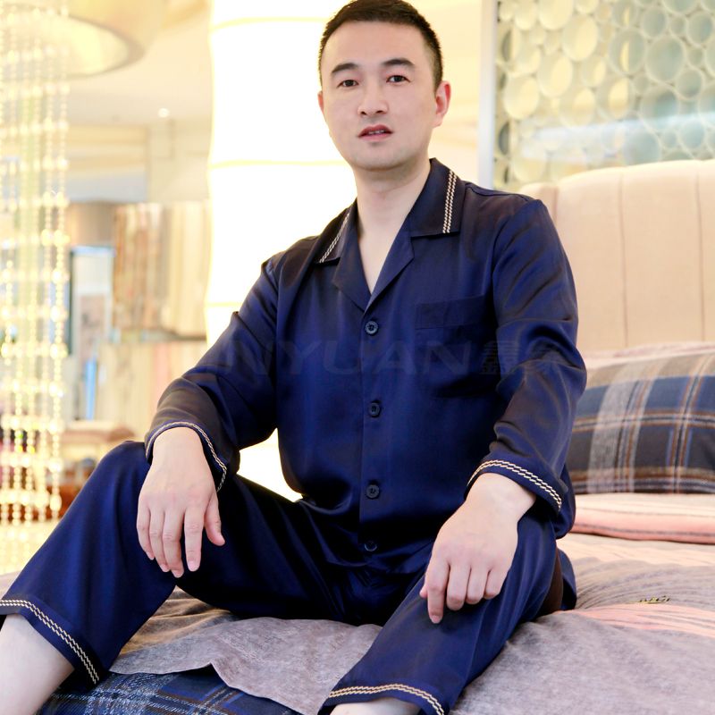 HD0022 真丝男睡衣