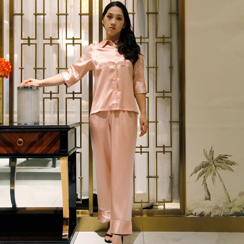HD0010 真丝女睡衣套