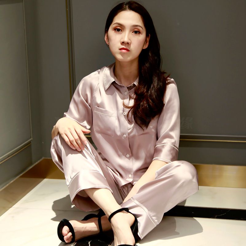 HD0010 真丝女睡衣套