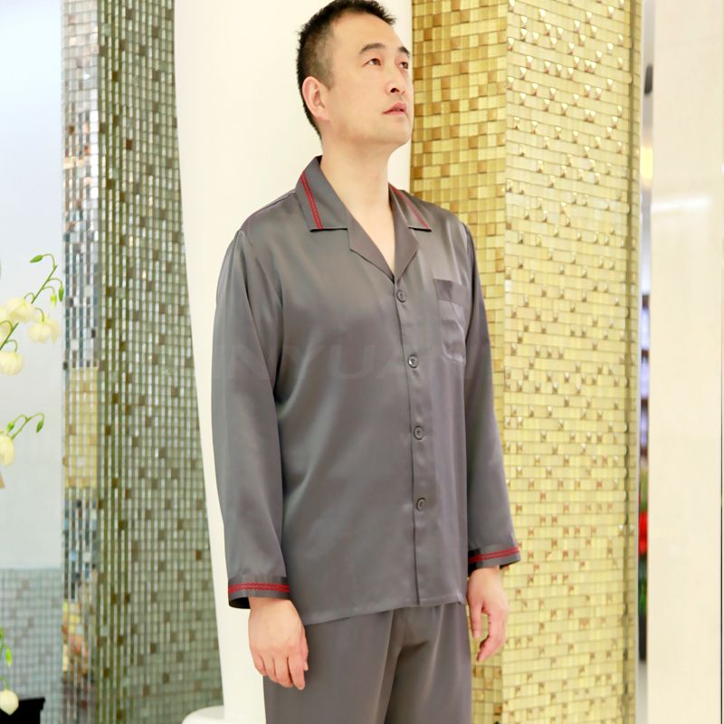 HD0022 真丝男睡衣